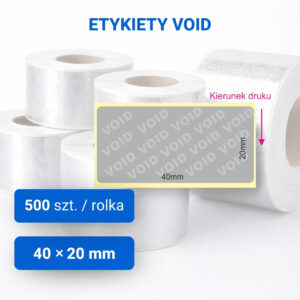Etykieta VOID 40x20mm