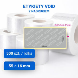 Etykieta VOID z nadrukiem 55x16mm