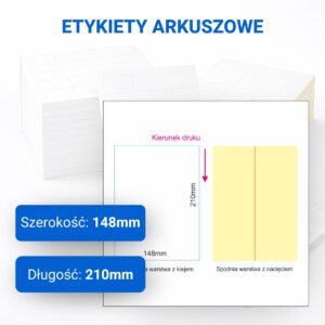 Etykieta arkuszowa papierowa 148x210mm