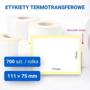 Etykieta papierowa 111x75mm