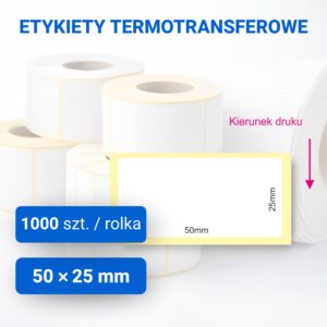 Etykieta papierowa 50x25mm