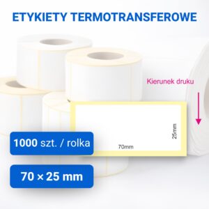 Etykieta papierowa 70x25mm