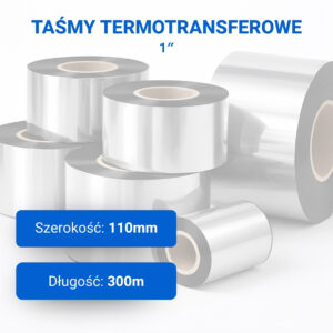 Taśma termotransferowa 1" – 110mm/300m