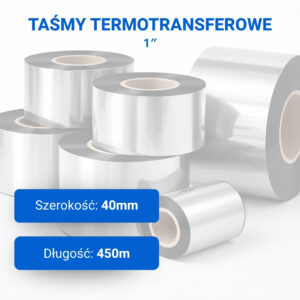 Taśma termotransferowa 1" – 40mm/450m