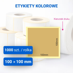 Etykieta kolorowa 100x100mm