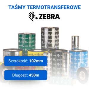 Taśma termotransferowa Zebra BK – 102mm/450m